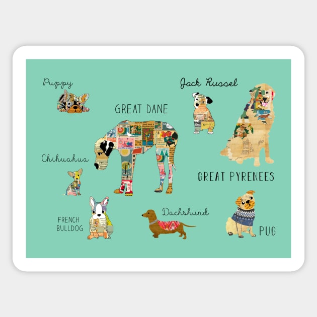 Dogs Collage Sticker by GreenNest